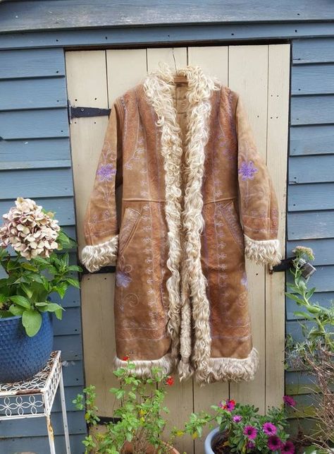 bohemian winter coats Boho Winter Coats For Women, Boho Coats For Women, Fitted Bohemian Long Coat, Hippie Winter Outfits Bohemian, Winter Boho Coats & Jackets, Bohemian Style Clothing Winter, Boho Winter Coat, Hippie Winter Outfits, Vintage Afghan Coat