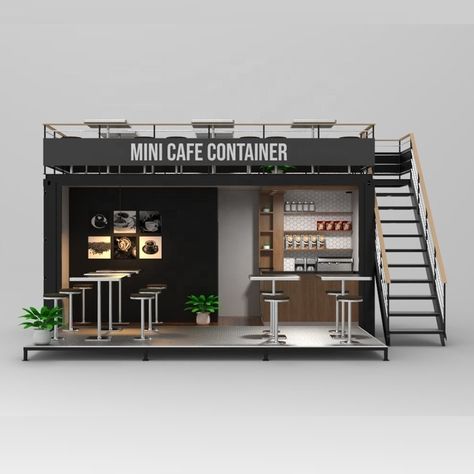 Prefabricated Foldable Cafe Container Coffee Shop 20FT Container Restaurant Luxury Shipping Container Bar With Kitchen For Sale https://m.alibaba.com/product/1600463969914/Prefabricated-Foldable-Cafe-Container-Coffee-Shop.html?__sceneInfo={"cacheTime":"1800000","type":"appDetailShare"} Mini Cafe Design Coffee Shops, Mini Shop Design, Mini Cafe Design Interiors, Mini Cafe Design, Mini Cafe Ideas, Mini Restaurant Design, Mini Restaurant, Mini Cafeteria, Shipping Container Cafe