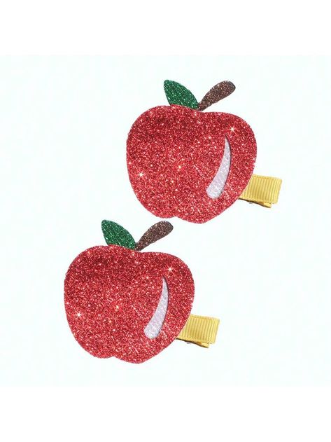 1pc Apple Shaped Glitter Hair Clip, Suitable For Daily Wear, Back To School ThemeI discovered amazing products on SHEIN.com, come check them out! Back To School Theme, School Theme, Apple Shaped, Glitter Hair, School Themes, Amazing Products, Hair Clip, Art Inspo, Daily Wear