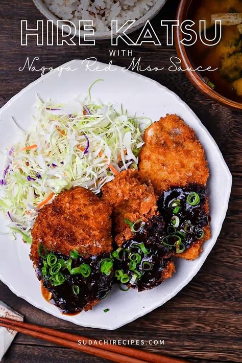 Hire Katsu with Authentic Nagoya Red Miso Sauce - Sudachi Recipes Japanese Breakfast Traditional, Katsu Recipes, Miso Recipe, Miso Sauce, Pork Medallions, Japanese Food Traditional, Red Miso, Easy Japanese Recipes, Japanese Cooking