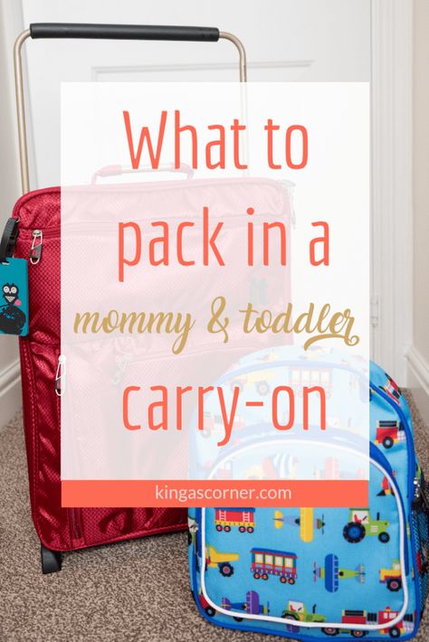 what to pack in a mommy and toddler carry on, luggage, travel bag One Year Old Travel Essentials, Toddler Travel Hacks, Toddler Airplane Essentials, Kids Carry On Bag Packing Lists, Toddler Suitcase, Toddler Luggage, Hand Carry Luggage, Toddler Travel Bag, Mommy Daughter Activities