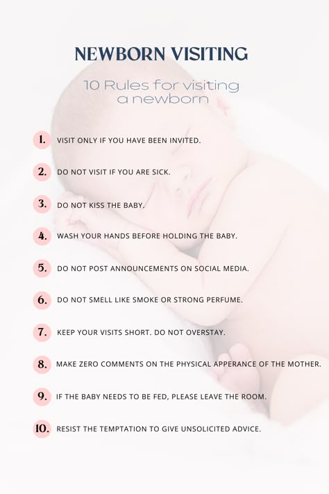 Newborn Visiting Rules For Visiting A Newborn At Hospital, Visiting My Newborn Rules, Newborn Dos And Donts, List Of Rules For Visiting Newborn, Newborn Safety Tips, Rules For My Newborn, Visiting A Newborn Rules, Setting Boundaries With A Newborn, How To Coparent With A Newborn