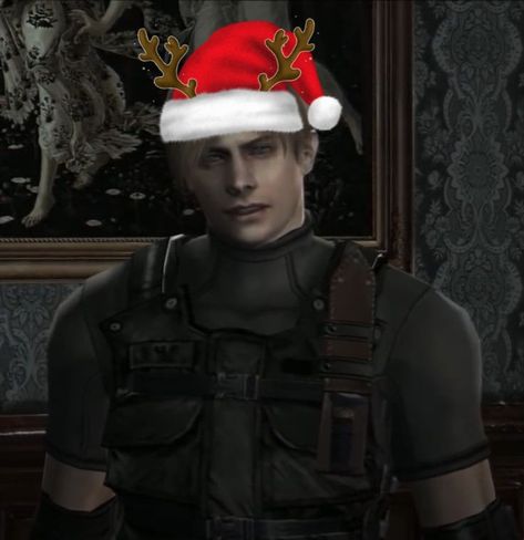 leon christmas pfp Christmas Discord Pfp, Leon Christmas Pfp, Resident Evil Christmas Icons, Leon And Chris Matching Pfp, Resident Evil Halloween Pfp, Resident Evil 2 Leon, Leon Pfp, Leon Resident Evil, Re2 Leon Pfp