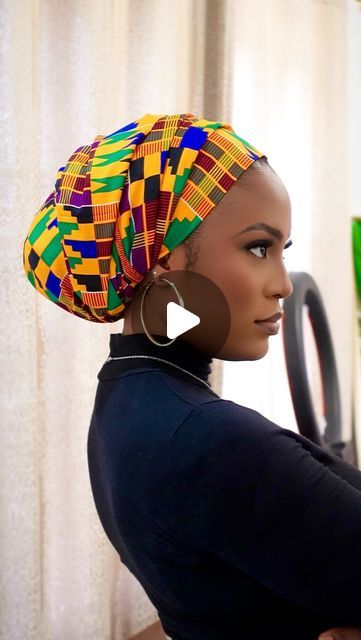 Head Wrap Scarf Tutorial, Head Wrap Ideas, African Head Wraps Tutorial, How To Make Turban, Headwrap Ideas, Hair Scarf Tutorial, Head Wrap Tutorial, Headwrap Hairstyles, Ankara Headwrap