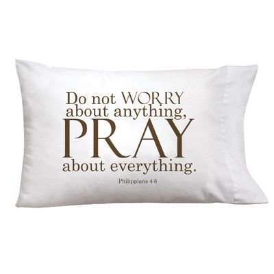 Imagine Design Sleep On It Worry/Pray Pillow Case Pillow Cases Ideas, Luxury Quote, Quote Pillows, Christian Gym, Bible Gifts, Pillow Case Design, Prayer Pillow, Australian Money, Quilted Pillow Case