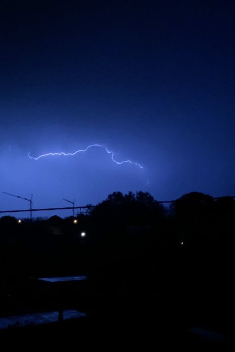 #lightning #weather #dark #sky #thunder #blue #evening #storm #JDC Dark Blue Lightning Aesthetic, Blue Thunder Aesthetic, Lightning Weather, Blue Aesthetic Dark, Blue Thunder, Blue Lightning, Thunder And Lightning, Blue Night, Dark Clouds