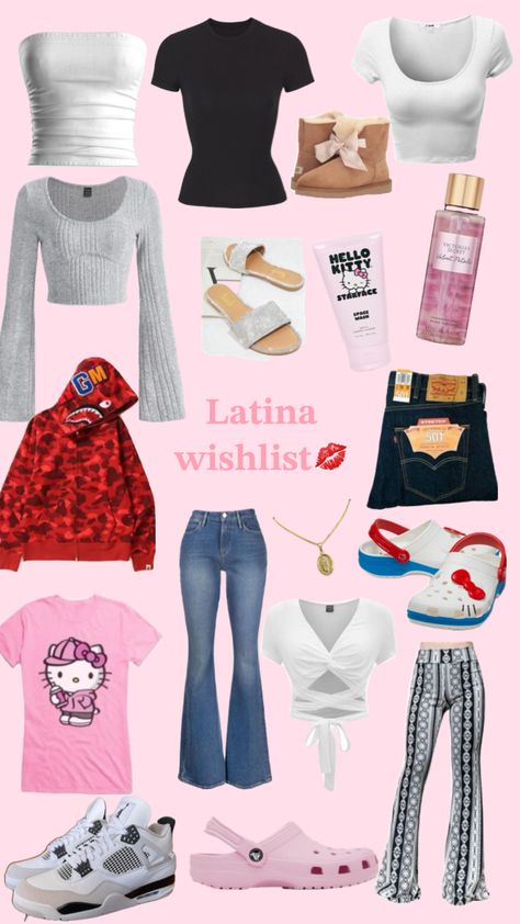 𝐋𝐚𝐭𝐢𝐧𝐚 𝐰𝐢𝐬𝐡𝐥𝐢𝐬𝐭💋💋💋 Latina Christmas, Latina Girl Outfits For School, Latina Wishlist, Girly Latina Outfits, What To Wear To A Meghan Trainor Concert, Latina Pants, How To Look Latina, Latina 2000s, Copy N Paste Latina Outfit Ideas