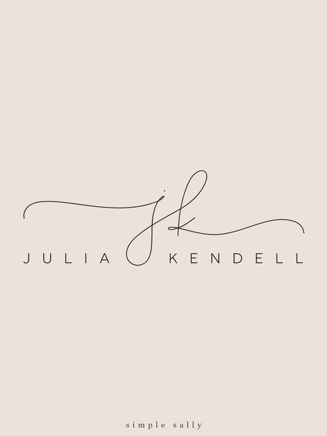 Examples — Simple Sally Logo Design Inspiration Esthetician, Logo Design Minimalist Modern, Business Design Ideas Logo, Name Logos Ideas, Sleek Logo Design Inspiration, Dainty Logo Design, Elevated Logo Design, Logo Ideas Design Personal Branding, Elegant Logo Design Classy