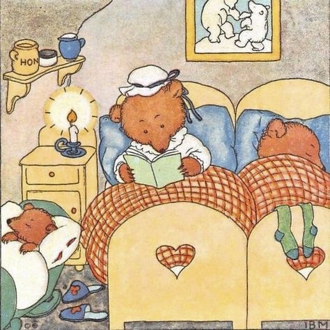 Cute Drawing Cartoon, Knitting Cartoon, Goodnight Sweetheart, Margaret Tarrant, Comfort Art, Cozy Art, Animal Bear, Storybook Art, Images Disney