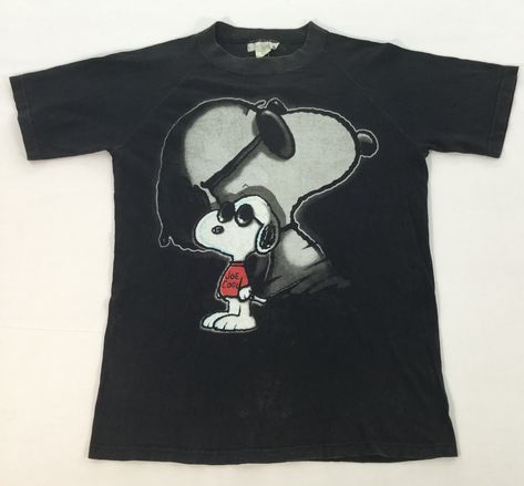 Vintage PEANUTS JOE COOL T-Shirt Medium Size Cartoon T Shirt Cartoon, Comic Graphic, Vintage Snoopy, Joe Cool, Shirt Quilt, Crew Shirt, Cool Cartoons, Black Colour, Graphic Crewneck