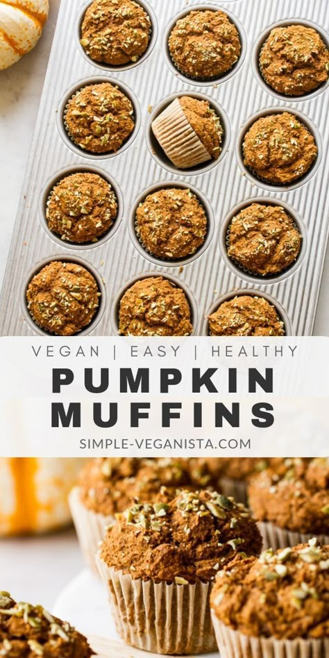 Muffins Chocolate Chip, Best Pumpkin Muffins, Pumpkin Muffins Recipe, Vegan Pumpkin Muffins, Muffins Pumpkin, Pumpkin Muffins Easy, Pumpkin Recipes Healthy, Pumpkin Muffin Recipes, Pumpkin Recipes Easy