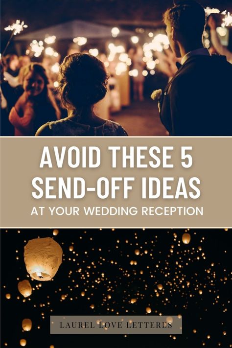 Send-offs are a great time to say goodbye to your guests and get some final photos. But you don’t want to turn the night sour by starting a fire, causing an injury, or damaging the environment. That’s why I have five send-off ideas you should avoid on your wedding day. Check them out, and learn what happens if it goes wrong! #weddingreception #sendoffs #weddingexit #receptionideas #getawayideas #weddingnight #sparklersendoff #confettisendoff #weddingconfetti Chinese Lantern Wedding Send Off, Paper Lantern Wedding Send Off, Paper Lantern Wedding Exit, Wedding Exits Send Off Night, Paper Lanterns Wedding Send Off, Wedding Exit Lanterns, Lantern Release Wedding, Lantern Exit Wedding, Wedding Sendoff Ideas Night