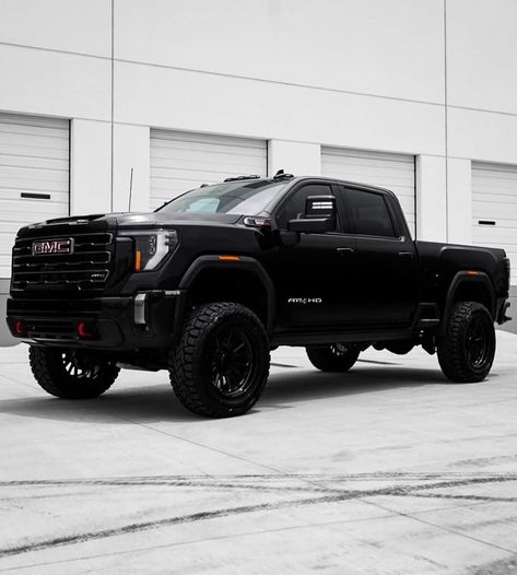 Black Gmc Truck, Gmc Trucks Sierra 1500, Lifted Gmc Sierra 1500, Gmc Trucks Sierra, Diesel Trucks Ford, Trucks Lifted Diesel, Dream Cars Bmw, Super Duty Trucks, Black Truck