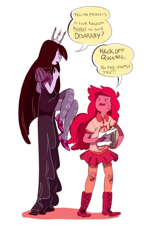 Marceline X Bubblegum, Adveture Time, Adventure Time Comics, Adventure Time Stuff, Marceline And Princess Bubblegum, Marceline And Bubblegum, Adventure Time Cartoon, Adventure Time Marceline, Marshall Lee