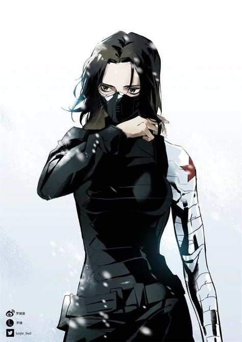 Winter Soldier Cosplay, Barnes Marvel, Marvel Animation, Avengers Art, Marvel Fan Art, Dark Anime Guys, Female Soldier, Anime Love Couple, Marvel Vs