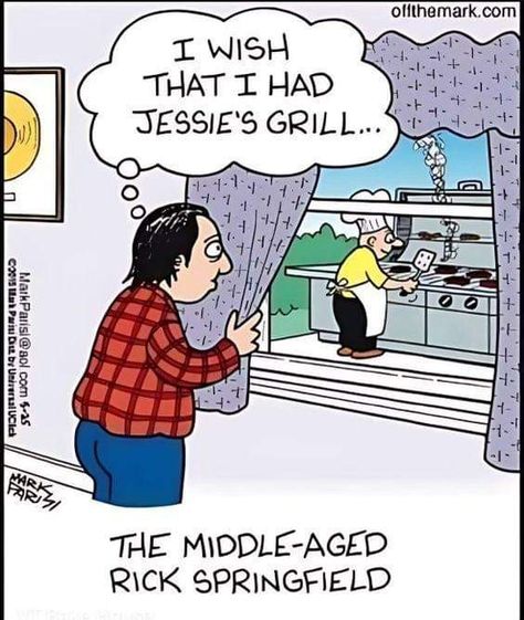 Rick Springfield, Pinterest Humor, Online Comics, I Love Music, Music Humor, Dad Jokes, Funny Cartoons, Funny Signs, Comic Strip