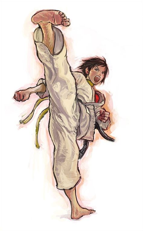 Makoto Street Fighter, Street Fighter Characters, Fighter Girl, Karate Martial Arts, Capcom Art, Street Fighter Art, Street Fighter Ii, Karate Girl, Martial Arts Women