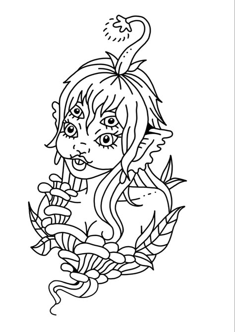 Trippy Outline Drawings, Melanie Martinez Stencil, Unique Tattoo Stencils Outline For Women, Melanie Martinez Coloring Pages Portals, Grunge Tattoo Stencil, Trippy Tattoo Stencil, Y2k Coloring Pages Aesthetic, Tattoo Practice Drawings, Tattoo Templates Stencil