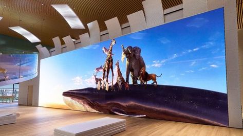 Sony creates colossal 16K screen in Japan - BBC News Japanese Cosmetics, Uhd Tv, Las Vegas Shows, 4k Tv, Image Caption, Light Emitting Diode, Led Tv, Dark Souls, Yokohama