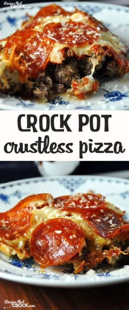 Crustless Pizza, Low Carb Slow Cooker, Keto Crockpot, Wheat Belly, Keto Diets, Low Carb Pizza, Bariatric Recipes, Crockpot Cooking, Slow Cooker Meals