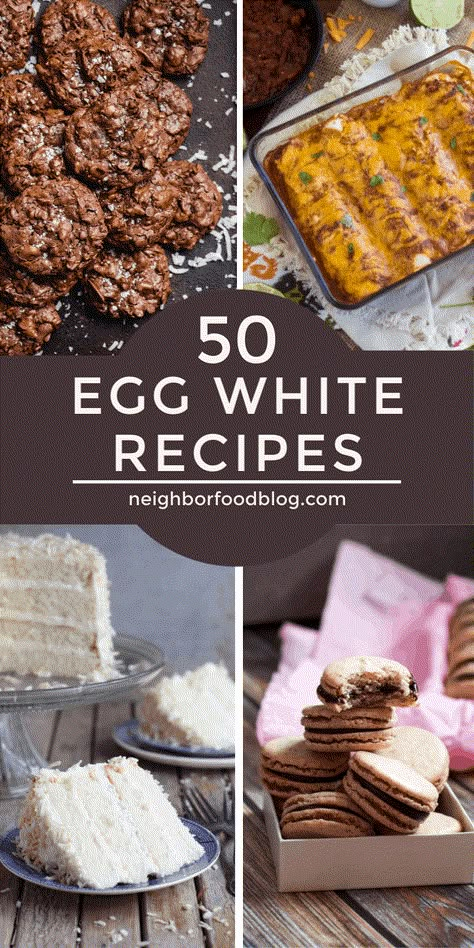 Egg White Desserts, Egg White Recipes Dessert, Leftover Egg Whites Recipes, Recipe Using Egg Whites, Egg White Bake, Lemon Meringue Cookies, Egg White Breakfast, Egg Yolk Recipes, White Recipes