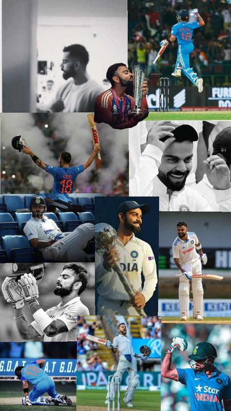 This is a collage of Virat Kohli the current Indian batter. One of the most praised and criticised player in cricket. #cricket #collage #wallpaper #mobilewallpaper #image #pinterest Virat Wallpapers Hd Wallpaper, Virat Kholi Wallpepar 4k, Virat Kholi Wallpepar, Virat Kohli Collage, Cricket Lovers Wallpaper, Virat Kohli Poster, Wallpaper Virat Kohli, Sparrow Wallpaper, Kohli Virat