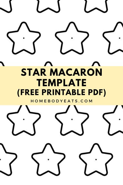 star macaron piping template. Macaron Piping, Macaroon Template, Piping Templates, Shaped Macarons, Macaron Template, Macaron Filling, Printable Star, Circle Template, Macaron Recipe