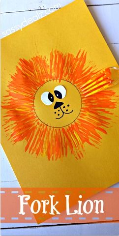 Lion Craft for Kids Using a Fork #Zoo art project | CraftyMorning.com Preschool Circus, Zoo Crafts, Lion Craft, Zoo Activities, Daniel And The Lions, Crafty Morning, Daycare Crafts, Camping Crafts, Craft For Kids