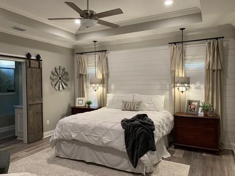 Single Wide Bedroom Remodel, Mobile Home Ideas Single Wide, Single Wide Master Bed, Single Wide Master Bath Remodel, Barndo Bedroom Ideas, Single Wide Bedroom Ideas, Double Wide Master Bed Remodel, Mobile Home Master Bed, Mobile Home Bedroom Remodel