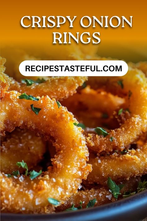 These Crispy Onion Rings are perfectly battered and fried to golden perfection, making them a delightful appetizer or snack. Serve them warm with your favorite dipping sauce for an irresistible crunch! Red Robin Onion Rings, Onion Rings Dipping Sauce, Onion Ring Batter, Fried Onion Rings, Crispy Onion Rings, Baked Onion Rings, Onion Rings Recipe, Onion Ring, Crispy Onions