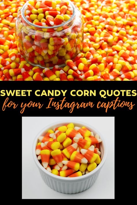 Cute Candy Corn Sayings, Candy Corn Quotes Funny, Halloween Candy Quotes, Candy Corn Sayings, Candy Corn Quotes, Corn Quotes, Instagram Captions 2023, Captions 2023, Corn Puns