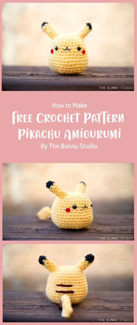 If you want to make your own Pikachu, then check out this pattern! The link is below along with a picture of the finished product so you can see what it looks like. Have fun making your own Pikachu! Amigurumi Free Pattern Pikachu, Easy Pokemon Crochet Patterns, Crocheted Pikachu Free Pattern, Piplup Crochet Pattern Free, Beginner Crochet Pokemon, Pikachu Keychain Crochet, Mini Crochet Pokemon, Crochet Game Characters, Pokemon Crochet Patterns Free Pikachu