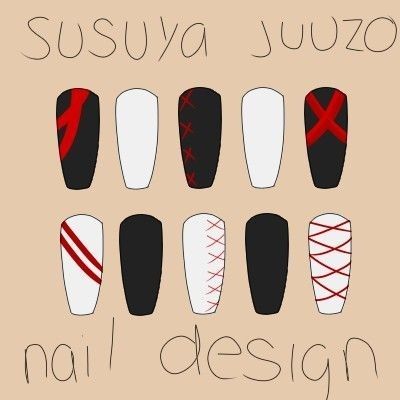 Cute Anime Nails Acrylic, Anime Nail Ideas Tokyo Revengers, Tokyo Ghoul Nail Art, Tokyo Ghoul Inspired Nails, Anime Nails Tokyo Ghoul, Anime Inspo Nails, Tokyo Ghoul Nails Designs, Anime Nail Art Designs, Nail Designs Anime