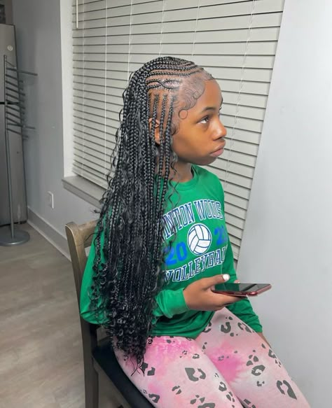 pretty & unique braids. Hair Braid Designs, Black Kids Braids Hairstyles, Short Box Braids Hairstyles, Braided Hairstyles For Black Women Cornrows, Quick Natural Hair Styles, Box Braids Hairstyles For Black Women, Cute Braided Hairstyles, Braided Hairstyles For Teens, Cute Box Braids Hairstyles