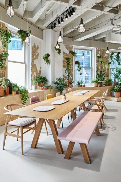 Good Vibes, Great Design | Coalesse Nordic Cafe, Deco Studio, Trestle Table, Cafe Interior Design, Workspace Design, Coworking Space, Cafe Interior, Cafe Design, Commercial Design