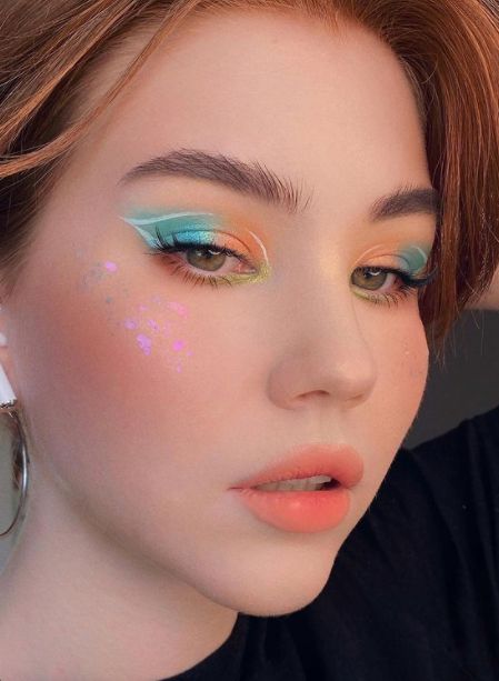 Makeup Themes, Bold Eye Makeup, Eye Makeup Looks, Cute Eye Makeup, Make Up Inspiration, Dope Makeup, Colorful Eye Makeup, Makeup Eye Looks, Creative Eye Makeup