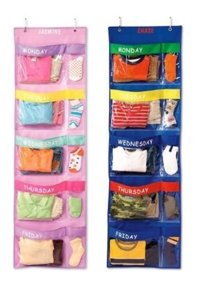 School Clothes Organization, Kids Clothes Organization, Back To School Organization, Baby Clothes Organization, Kid Closet, Hanging Organizer, Organization Kids, School Organization, Baby Outfits