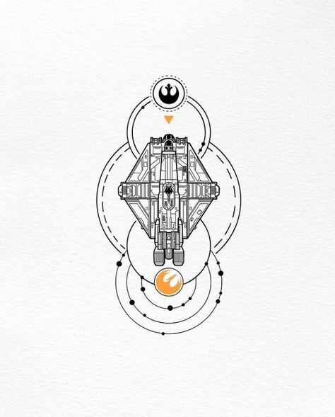 Sabine Wren Tattoo, Clone Wars Tattoo Ideas, Star Wars Tattoo Sleeve, Tolkien Tattoo, Star Wars Ships Design, Ghost Tattoo, Star Wars Vehicles, Ship Tattoo, Star Wars Drawings