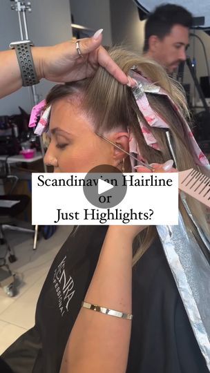 Scandinavian Hairline Highlights, Face Frame Highlights Straight Hair, Swedish Highlights, Scandi Hairline On Brown Hair, Scandinavian Highlights Hair, Scandinavian Highlights, Hairline Highlights, Faux Highlight Tape Ins, Blonde Highlights With Scandinavian Hairline