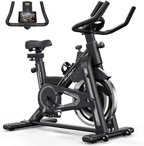 Amazon.com : Exercise Bike-Indoor Cycling Bike Stationary Bike for Home, Workout bike With Comfortable Seat Cushion and Digital Display, GrayBlack : Sports & Outdoors Gym Cycle, Bike Indoor, Indoor Bike Workouts, Indoor Cycling Bike, Indoor Bike, Indoor Cycling, Exercise Bike, Cycling Workout, Tablet Holder