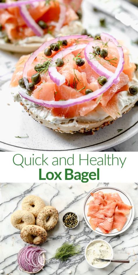 Lox Breakfast, Cream Cheese Smoked Salmon, Bagel Sandwich Recipes, Cream Cheese Smoked, Lox Recipe, Lox Bagel, Smoked Salmon Cream Cheese, Smoked Salmon Bagel, Bagel Toppings