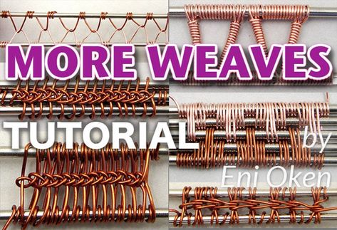 More Wire Weaves PDF tutorial | Etsy Wirewrap Tutorial, Wire Weaving Techniques, Weaving Wire, Eni Oken, Wire Weaving Tutorial, Wire Knitting, Wire Jewelry Patterns, Wire Tutorials, Wire Wrapping Tutorial