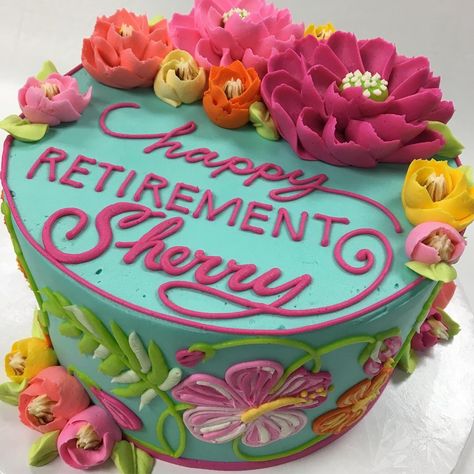 Retirement Cupcakes Ideas For Women, Retirement Candy, Retirement Party Cakes, White Flower Cake, White Flower Cake Shoppe, Retirement Cake, Retirement Party Decorations, Cakes For Women, Cake Decorating Designs