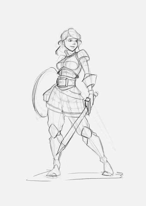 ArtStation - sketch warrior, hugo varlez Warrior Pose Reference Drawings, Warrior Pose Female, Knight Reference Drawing Pose, How To Draw A Warrior, Female Hand On Hip Pose Drawing, Warrior Art Reference, How To Draw Armor Female, Female Warrior Pose Reference, Women With Swords Reference