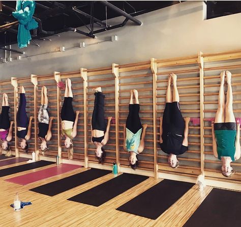 Stall Bar Exercises, Basement Yoga Studio, Ballet Barre In Bedroom, Diy Ballet Barre Wall, Stall Bars Exercises, Barre At Home, Ballet Barre Home Gym, Barre Bar, At Home Ballet Barre