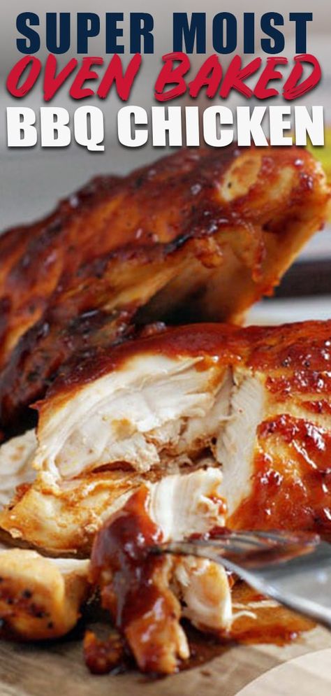 Baked Barbeque Chicken, Bbq Baked Chicken Breast, Baked Bbq Chicken Recipes, Oven Bbq Chicken, Oven Baked Bbq Chicken, Bbq Chicken Recipe, Bbq Chicken Thighs, Bbq Chicken Breast, Barbeque Chicken