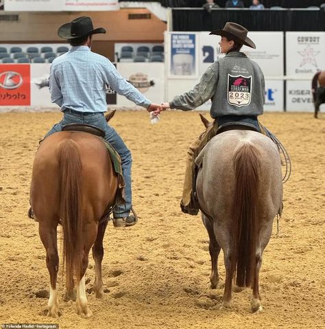 Bella Hadid holds hands with cowboy boyfriend Adan Banuelos Congratulations My Love, Cowboy Boyfriend, Hadid Instagram, Black Leather Jeans, Yolanda Hadid, Black Motorcycle Jacket, Handsome Cowboys, Cowboy Aesthetic, Moving To Texas