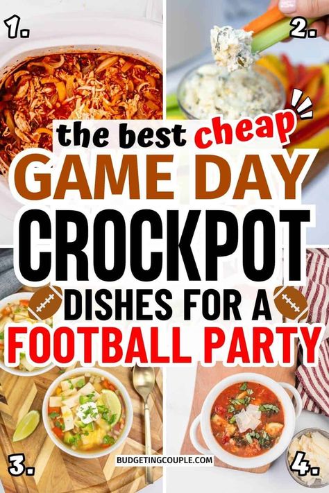 Get ready for summer with these crockpot game day recipes for guests that are sure to impress. Elevate your gatherings with crockpot party appetizers aesthetic that look as good as they taste. Start your day right with crowd pleasing recipes football dishes everyone will enjoy. Keep your parties fun and affordable with easy slow cooker cheap party snacks budget-friendly options. Plus, find out how to make low budget healthy family meals that are both nutritious and delicious. Cheap Super Bowl Party Food, Dishes With Chicken Breast, Tailgate Food Crockpot, Make Ahead Tailgate Food, Football Food Dinner, Cheap Football Food, Crockpot Party Appetizers, Food For 2 People, Tailgate Finger Food