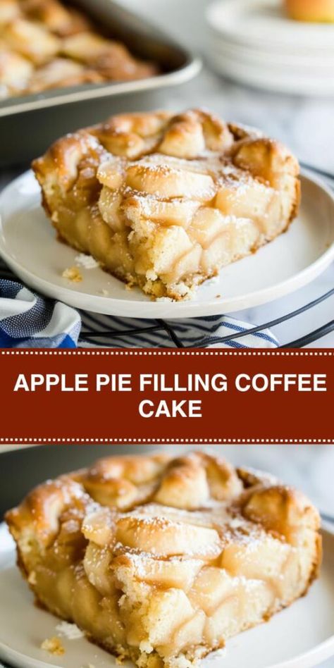 Apple Pie Filling Coffee Cake, Pie Filling Coffee Cake, Easy Apple Pie Filling, Apple Coffee Cake, Apple Pie Filling Recipes, Coffee Cake Recipes Easy, Apple Coffee Cakes, Pie Filling Recipes, Easy Apple Pie