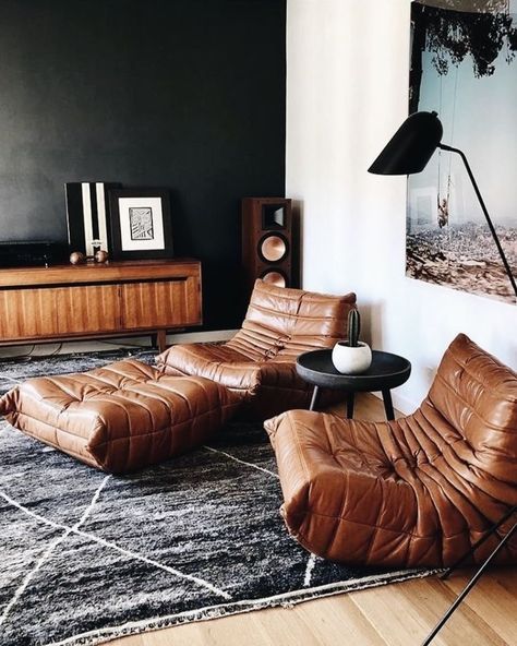 Michel Ducaroy, Leather Chairs, Ligne Roset, Art Architecture, Leather Furniture, Home Office Design, 인테리어 디자인, Interior Design Inspiration, Living Room Chairs